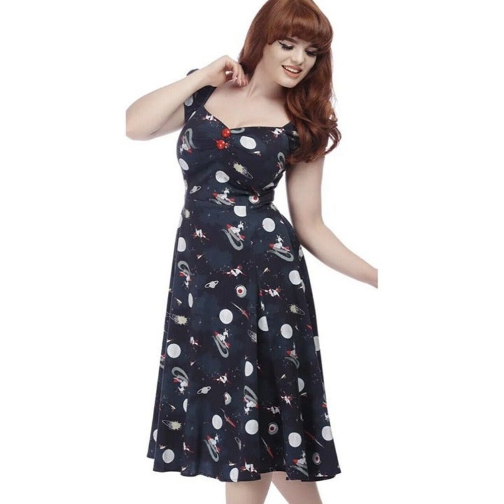 Collectif Space Pin-Up Dress (US 12/UK 14)